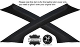BLACK STITCH 2X A POST PILLARS LEATHER COVERS FITS SUBARU LEGACY OUTBACK 10-15