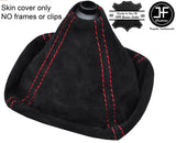 RED STITCHING REAL SUEDE MANUAL GEAR GAITER FOR AUDI A4 B5 1995-2000 CUSTOM NEW