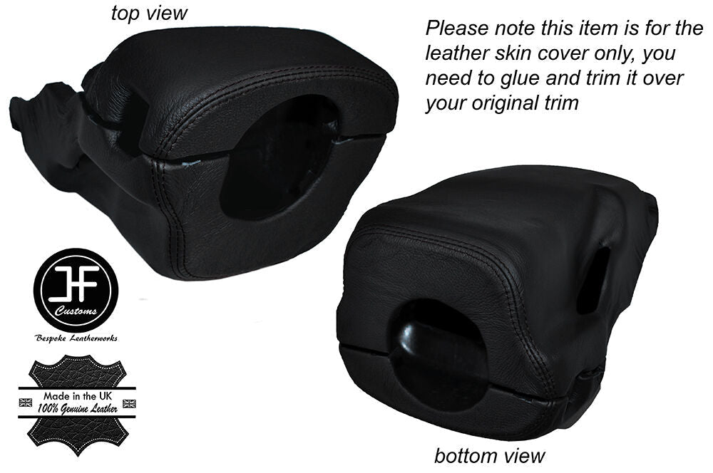 BLACK STITCHING STEERING SHROUD SKIN COVER FITS HONDA CIVIC & TYPE R MK7 01-05