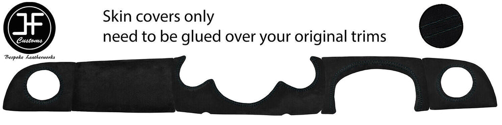 BLACK STITCH 5 PIECE DASH KIT SUEDE COVERS FOR BMW MINI ONE COOPER S 00-04 DSG2