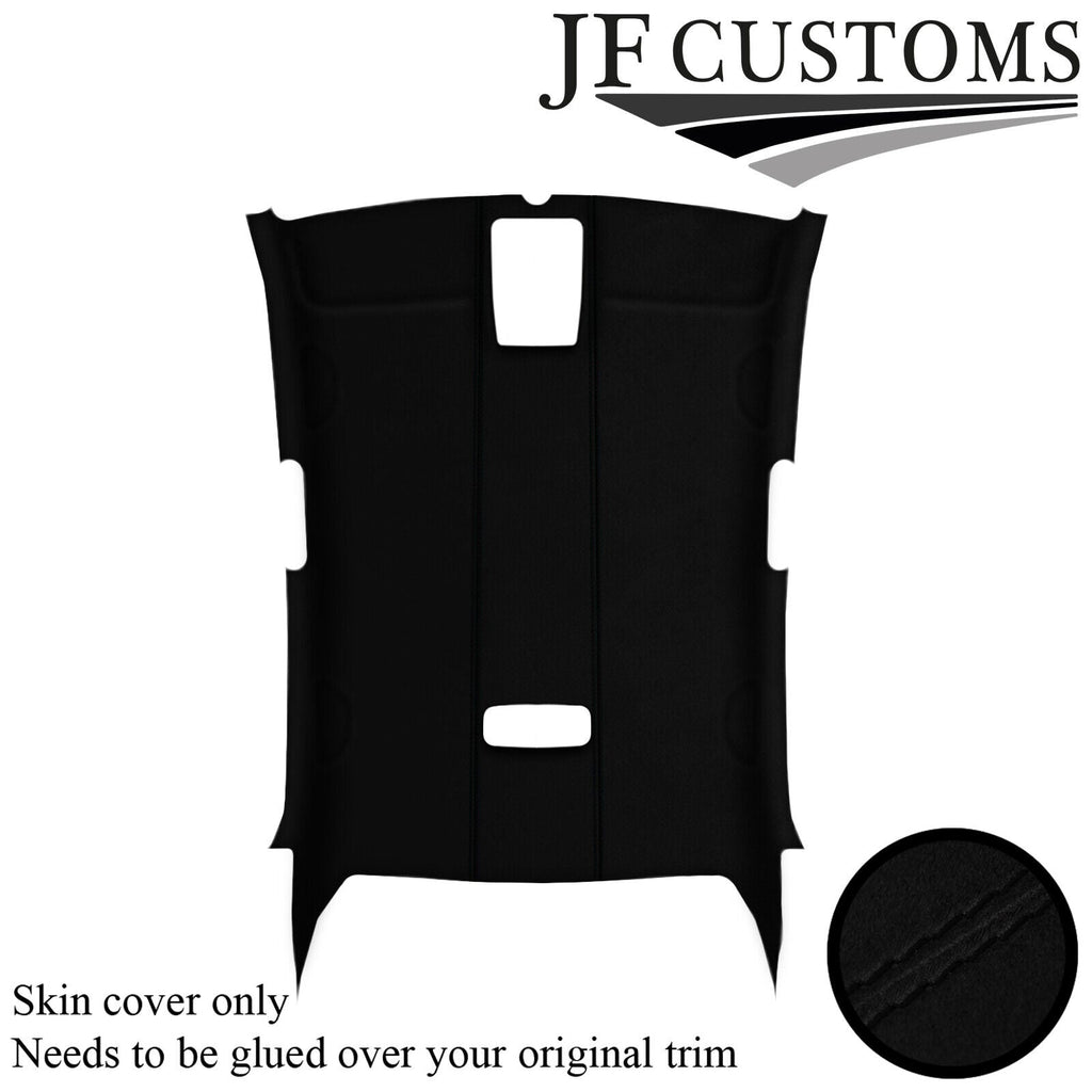 BLACK STITCH LUXE-SUEDE ROOF LINING HEADLINER COVER FOR VW JETTA MK5 05-19 5DR