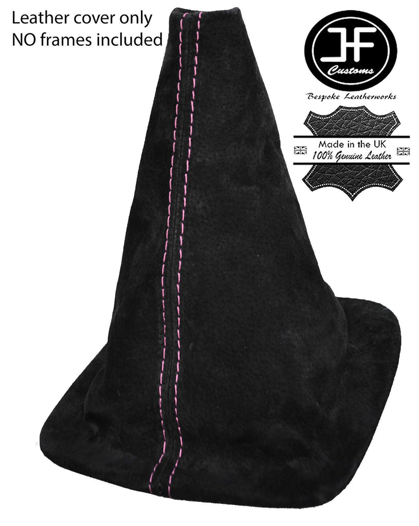PINK STITCH REAL SUEDE MANUAL GEAR STICK GAITER FITS FORD FIESTA MK7 2008-2013