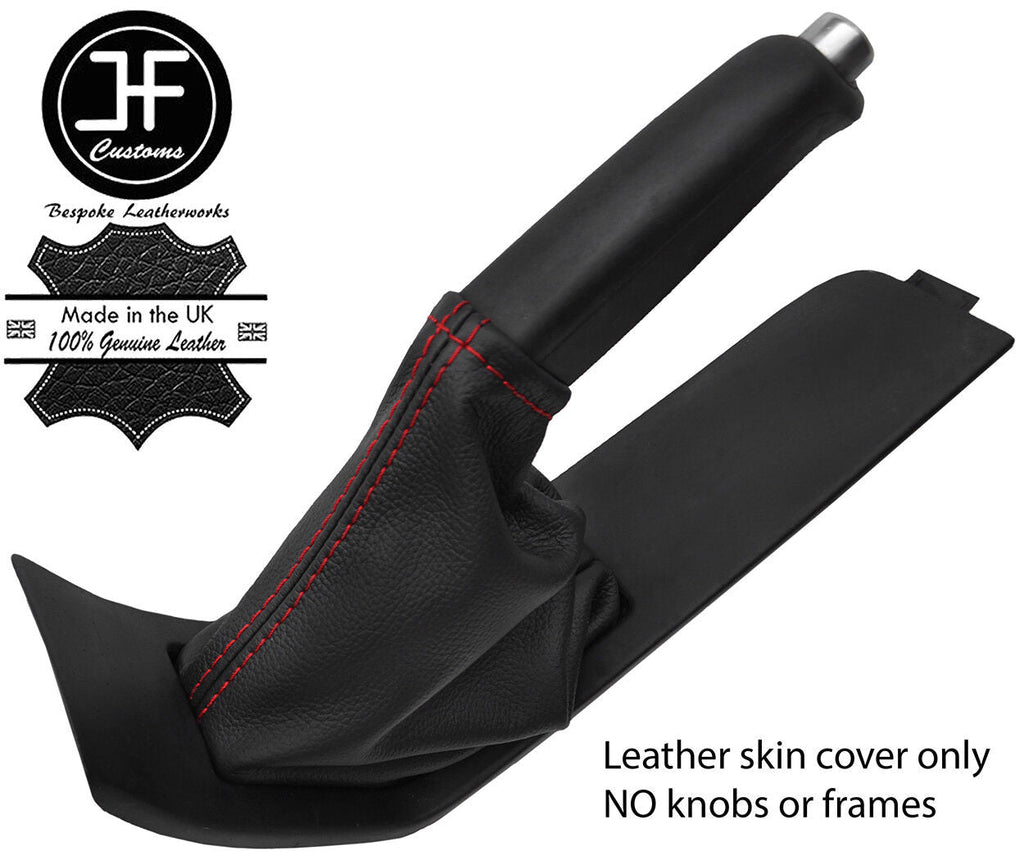 RED STITCH TOP GRAIN LEATHER HANDBRAKE GAITER FITS FORD MONDEO MK4 IV 07-13