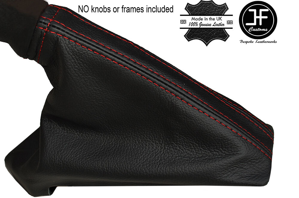 RED STITCH LEATHER HANDBRAKE GAITER FITS VAUXHALL OPEL CORSA E 2014-2017