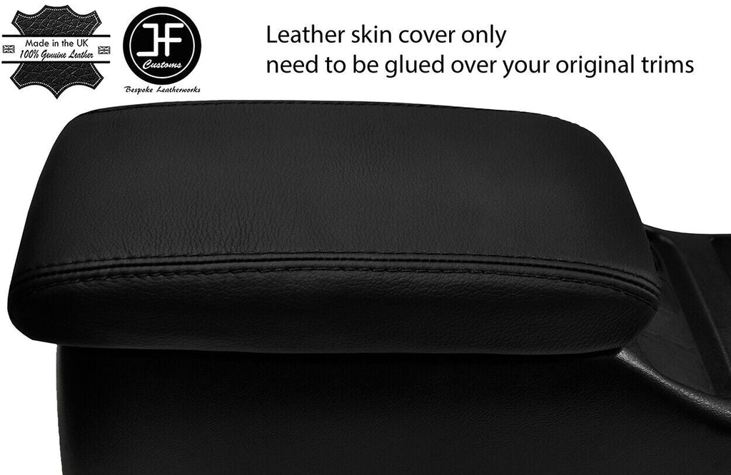 BLACK STITCHING ARMREST REAL LEATHER COVER FITS HONDA PRELUDE MK4 1992-1996