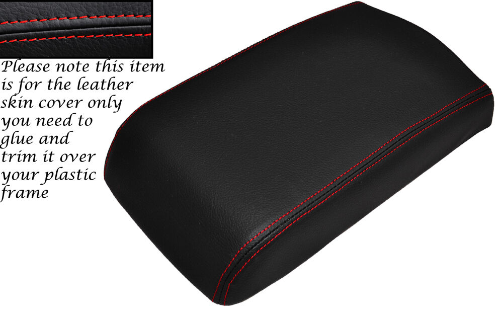 RED STITCHING LEATHER ARMREST SKIN COVER FITS MITSUBISHI GTO 3000GT 1992-1999