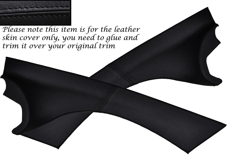 BLACK STITCH 2X WINDSCREEN A PILLAR LEATHER COVERS FITS MERCEDES SL R230 01-11