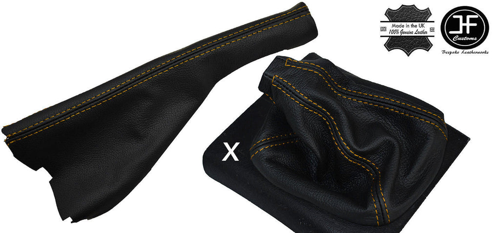 YELLOW STITCH FITS VOLKSWAGEN VW GOLF MK3 VENTO GAITERS SET COVERS 1991-1998