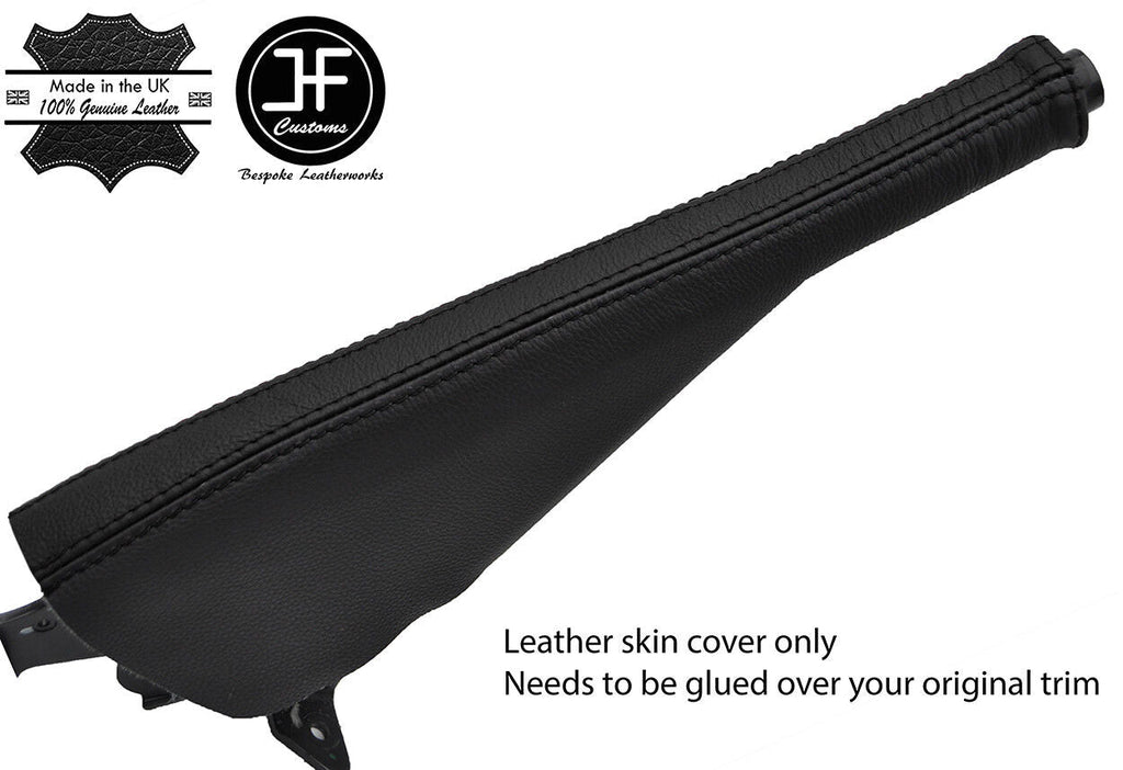 BLACK & BLACK TOP GRAIN LTHR HANDBRAKE GAITER FOR VW T5 TRANSPORTER CARAVELLE