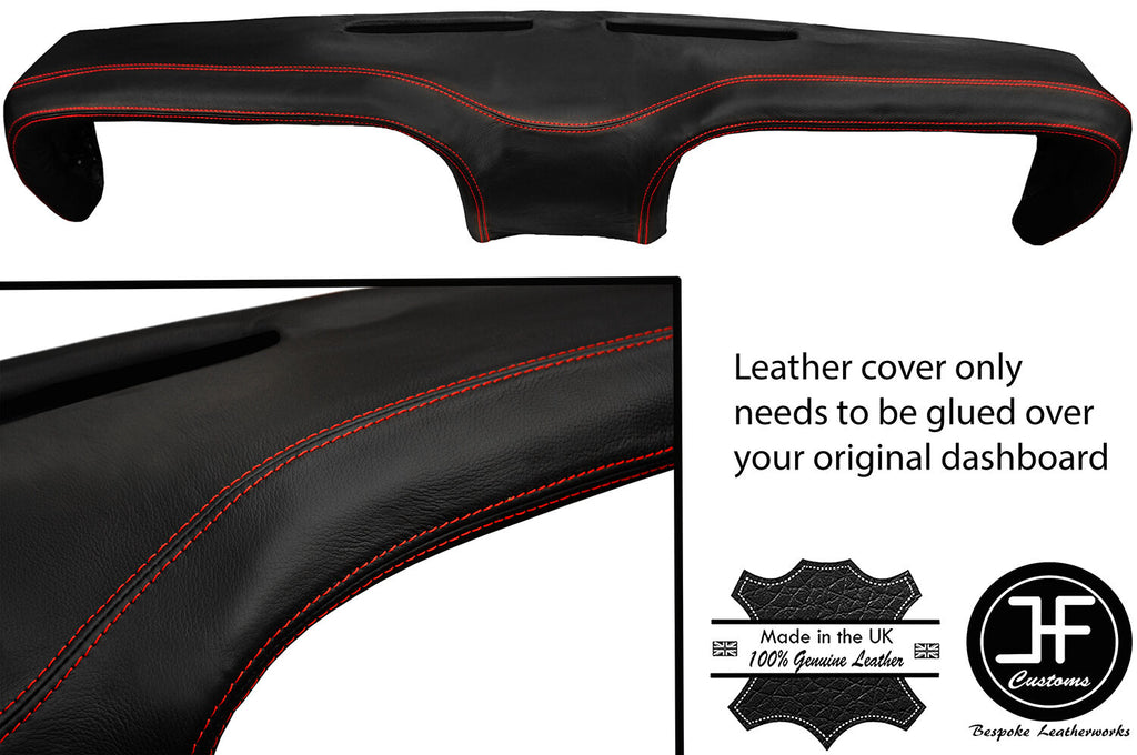 RED STITCHING TOP DASH DASHBOARD LEATHER COVER FITS FORD MUSTANG 1969-1970