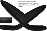 BLACK STITCH 2X REAR DOOR HANDLE ARMREST COVERS FITS AUDI A3 8P RS3 S3 04-12 5DR