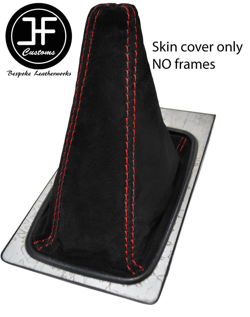 RED STITCH REAL SUEDE  MANUAL GEAR GAITER FITS NISSAN 300ZX Z31 84-89 CUSTOM NEW