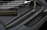YELLOW STITCH 2X FRONT DOOR HANDLE ARMREST COVER FITS AUDI A3 8P S3 03-12 3 DOOR