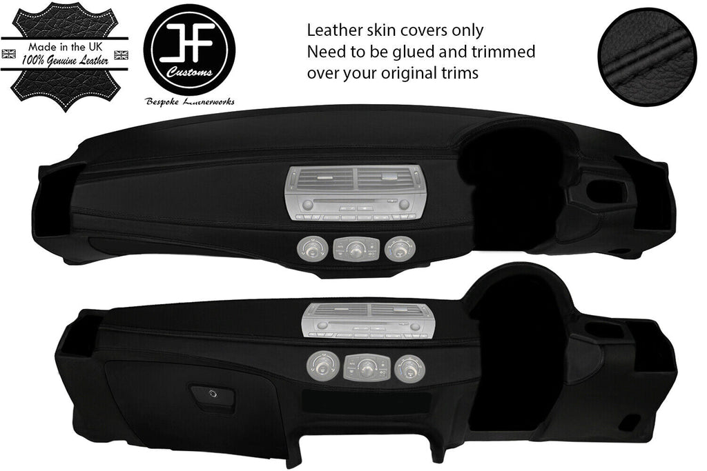 BLACK STITCH DASH DASHBOARD REAL LEATHER COVER FOR BMW Z4 E85 E86 2002-2009
