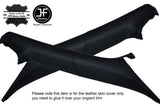 BLACK STICH 2X A PILLAR LEATHER COVERS FITS AUDI A4 B6 CABRIO CONVERTIBLE 02-09
