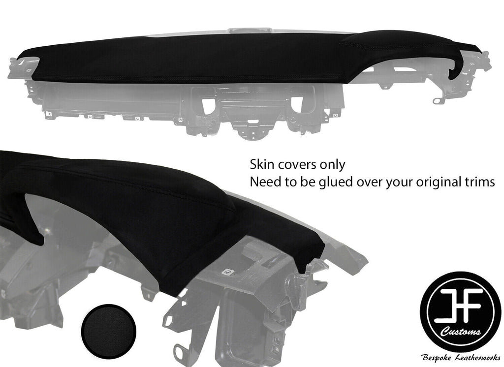 BLACK STITCH TOP DASH DASHBOARD LUXE SUEDE COVER FITS RANGE ROVER SPORT 09-13