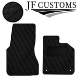 BLACK DIAMOND STITCH VINYL 2X TAILORED FLOOR CARPET FOR SMART FORTWO 453 14-21