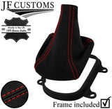 RED STITCH LEATHER GEAR + PLASTIC FRAME FITS MITSUBISHI GRANDIS 5SP 03-11