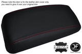 RED STITCHING LEATHER SKIN ARMREST LID COVER FITS FORD TAURUS 2001-2005