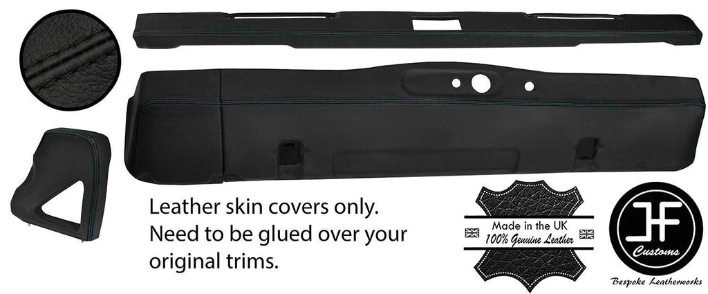 BLACK STITCH FOR LAND ROVER DEFENDER 90 110 83-06 DASH DASHBOARD KIT COVERS