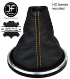 YELLOW STITCH LEATHER GEAR STICK GAITER FITS FORD FIESTA MK6 FUSION 2002-2008