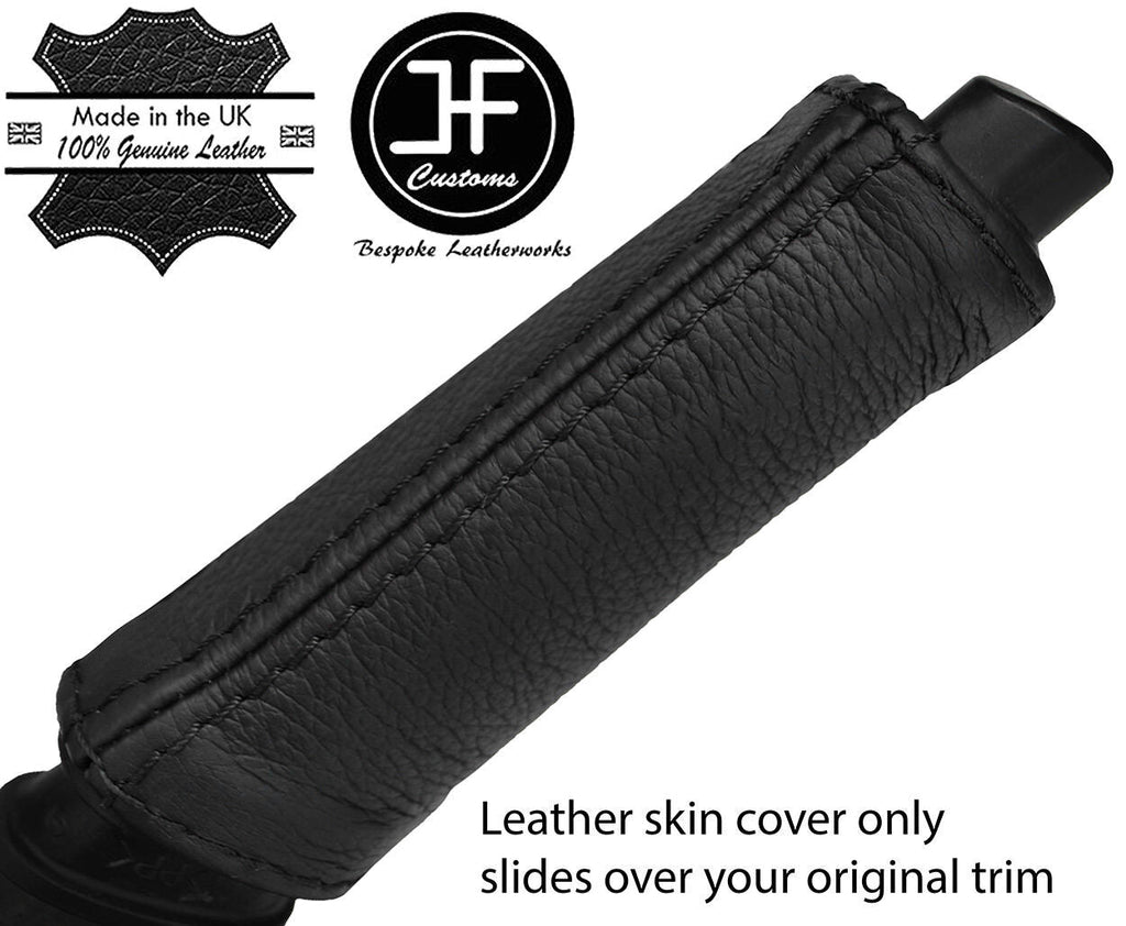BLACK LEATHER HANDBRAKE HANDLE COVER FOR VAUXHALL OPEL COMBO D MK3 13-18