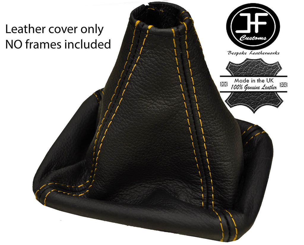 YELLOW STITCH REAL LEATHER MANUAL GEAR GAITER FOR ALFA ROMEO GIULIETTA 2010-2017