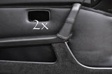 FITS PORSCHE 924 944 968 2X DOOR HANDLE LEATHER COVERS black stitch CUSTOM NEW