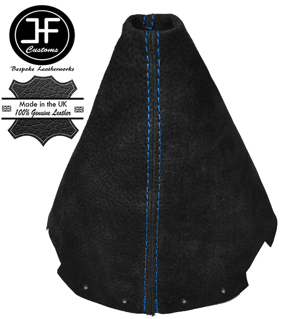 BLUE STITCH FITS NISSAN 200SX SILVIA S14 1995-1998 BLACK SUEDE GEAR GAITER