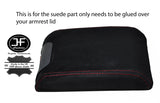 RED STITCHING ARMREST REAL SUEDE COVER FITS BMW X5 E53 1999-2006 CUSTOM NEW
