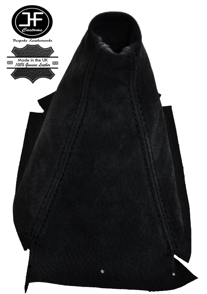 BLACK STITCHING MANUAL PU SUEDE GEAR GAITER FITS NISSAN SKYLINE R33 1993-1998