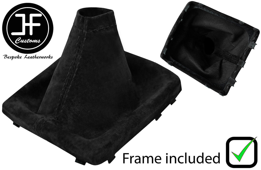 BLACK REAL SUEDE GEAR GAITER + PLASTIC FRAME FOR SUBARU IMPREZA WRX 2015-2019