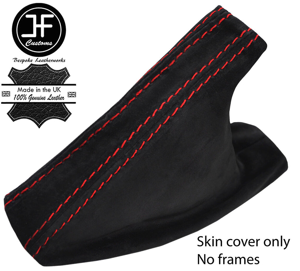 RED STITCHING REAL SUEDE HANDBRAKE GAITER FITS BMW 5 SERIES E39 1995-2003