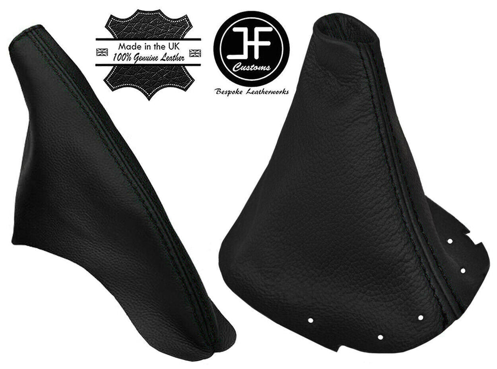 BLACK STITCH FOR NISSAN 200 SX SILVIA S14 95-1998 GEAR HANDBRAKE GAITER LEATHER
