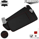 D RED CROSS STITCH 2X SUN VISOR SET LEATHER COVER FOR PORSCHE CAYENNE 955 03-10