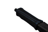blue stitch FITS AUDI 80 90 QUATTRO 87-94 HANDBRAKE HANDLE LEATHER COVER ONLY