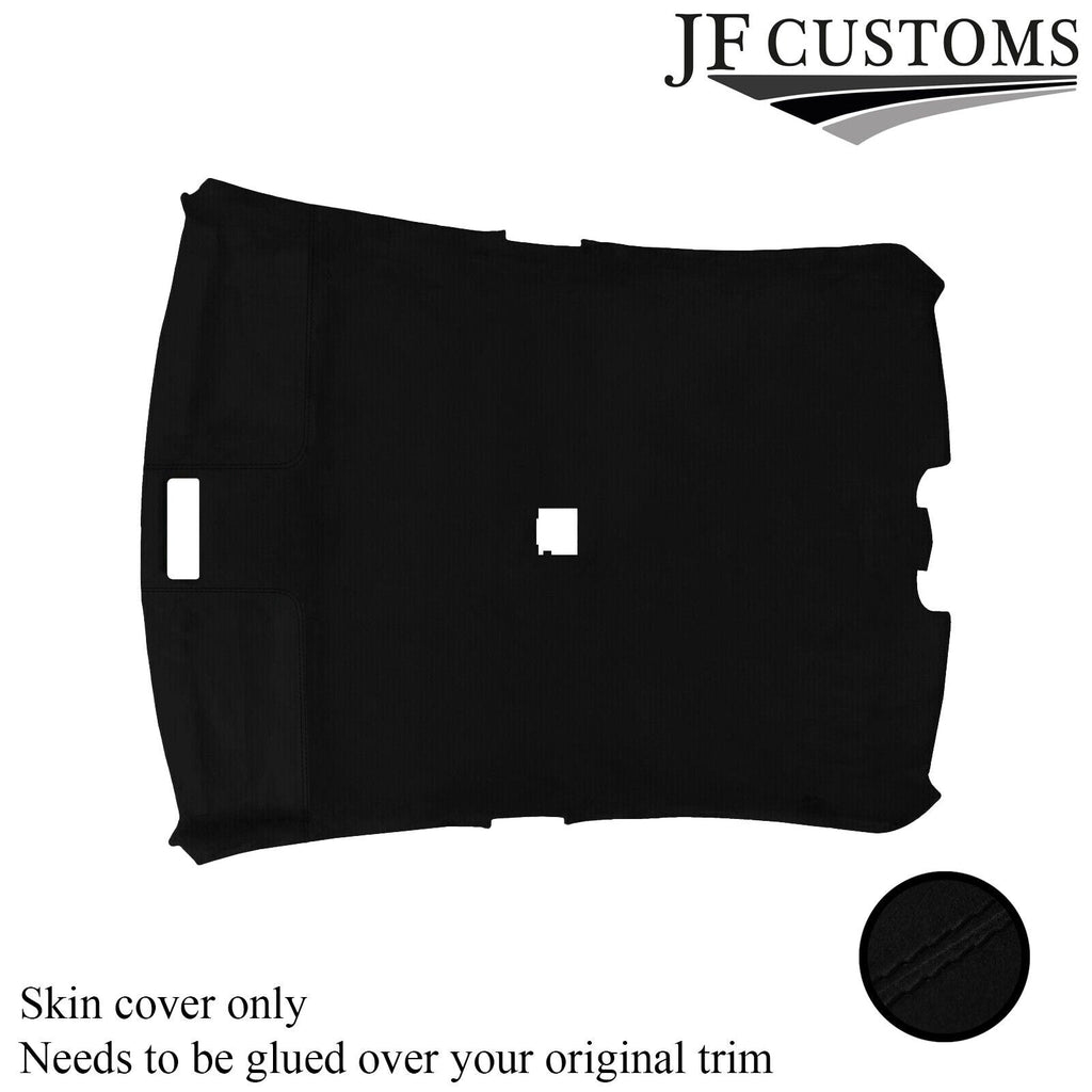 BLACK STITCH ROOF LINING HEADLINING LUXE SUEDE COVER FOR BMW E46 99-05 SEDAN