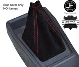RED STITCHING REAL SUEDE MANUAL GEAR GAITER FOR PEUGEOT 205 MK2 PHASE 2
