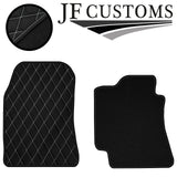 WHITE DIAMOND STITCH VINYL 4X TAILORED FLOOR CARPETS FOR LEXUS IS300 01-05 JF1