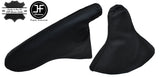 BLACK STITCH GENUINE LEATHER GEAR+HANDBRAKE GAITER FITS FORD FIESTA MK6 02-08