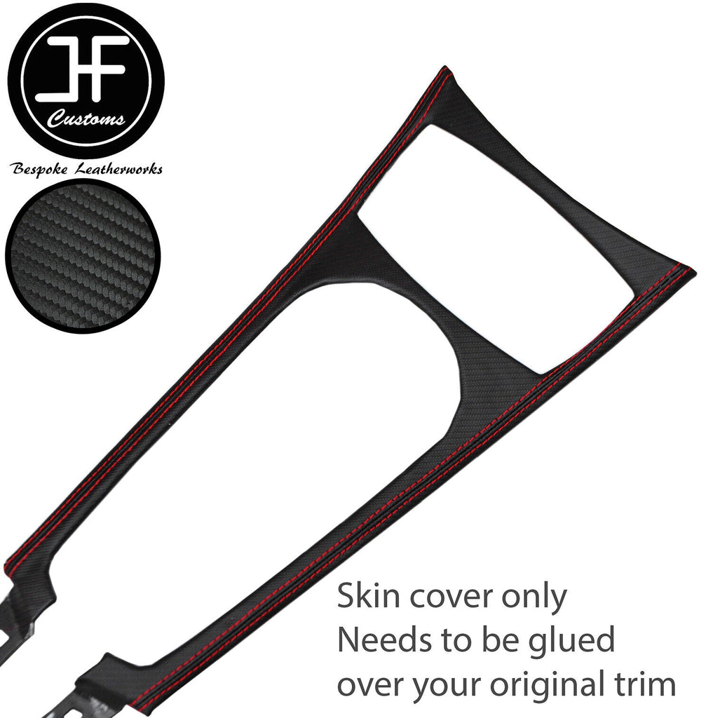 RED STITCH CENTRE CONSOLE TRIM CARBON VINYL COVER FOR BMW Z4 E85 02-09 DSG2