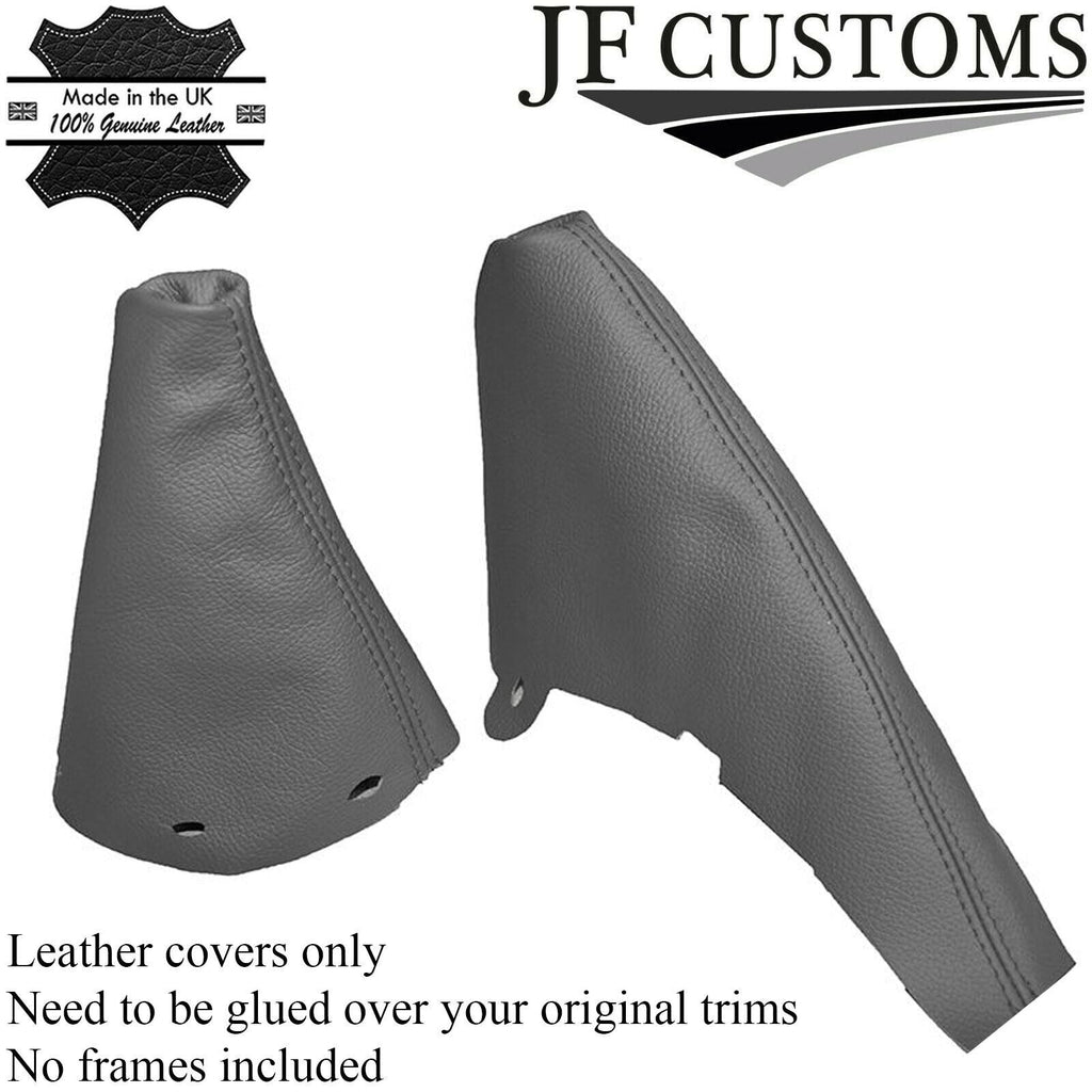 DARK GREY LEATHER FITS MINI BMW COOPER S ONE R50 R53 01-06 GEAR&HANDBRAKE GAITER