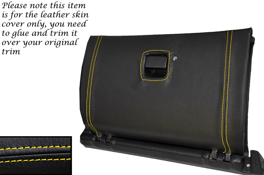 YELLOW STITCHING GLOVE BOX LID LEATHER SKIN COVER FITS TOYOTA MR2 MK2 1989-2000