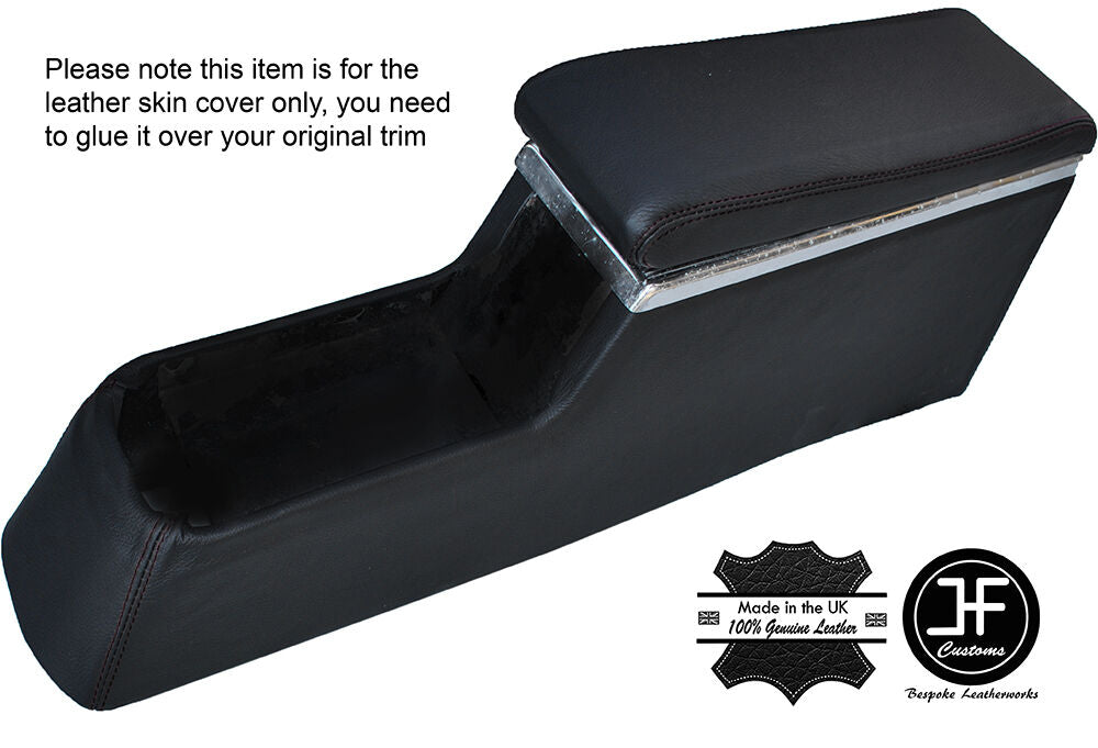 BLACK STITCH CENTRE CONSOLE & ARMREST LEATHER COVERS FITS FORD CORSAIR 63-71