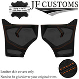 ORANGE STITCH LEATHER 2X FRONT DOOR COVERS FOR FORD TRANSIT CUSTOM MK8 13-18