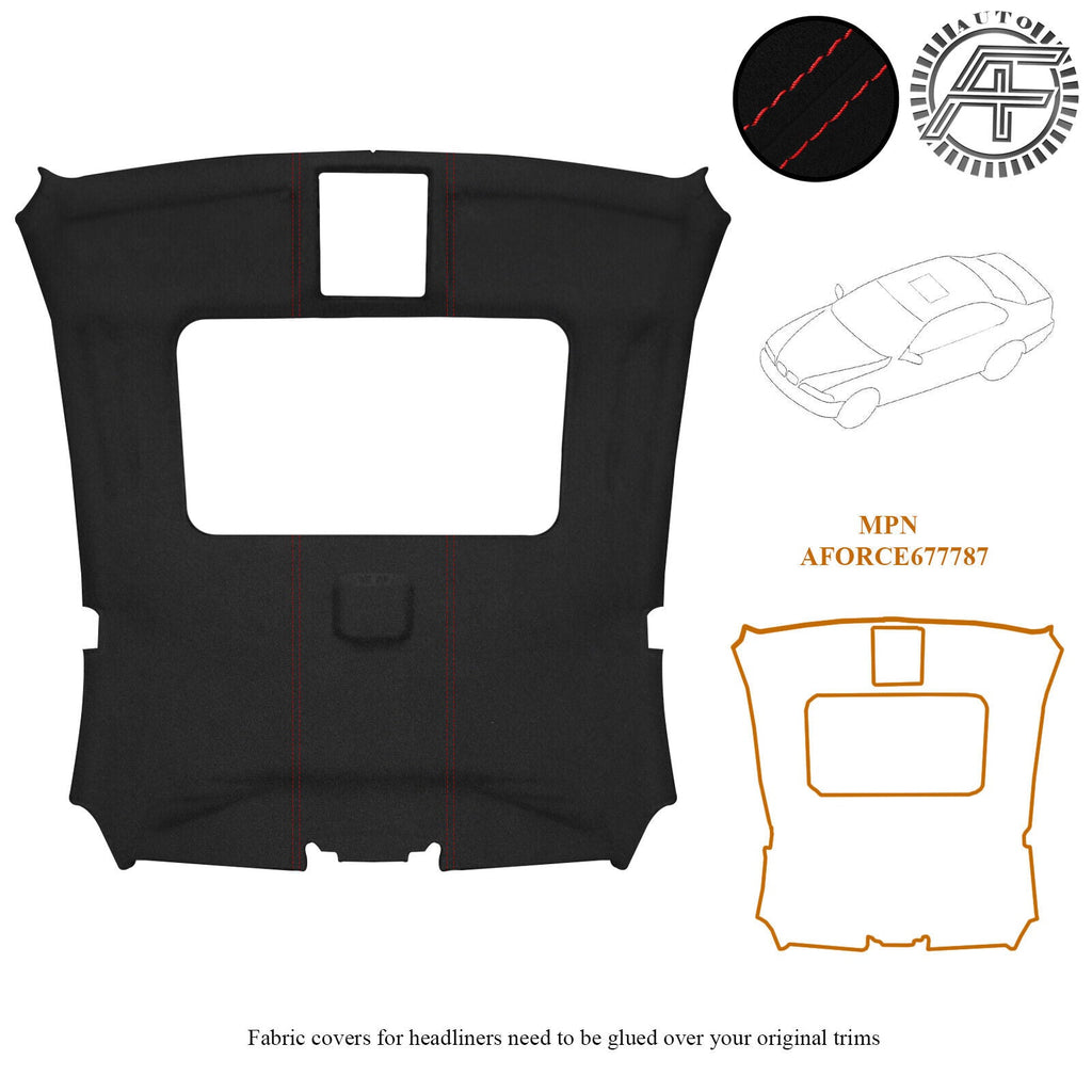 LUXE SUEDE HEADLINER WITH SUNROOF COVER FITS 2000-2006 BMW E46 3-SERIES COUPE