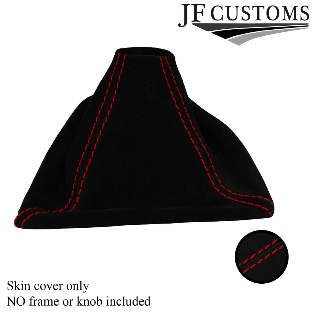 RED STITCH SUEDE GEAR GAITER FOR BMW 1 SERIES F20 F21 2011-2017 CUSTOM NEW