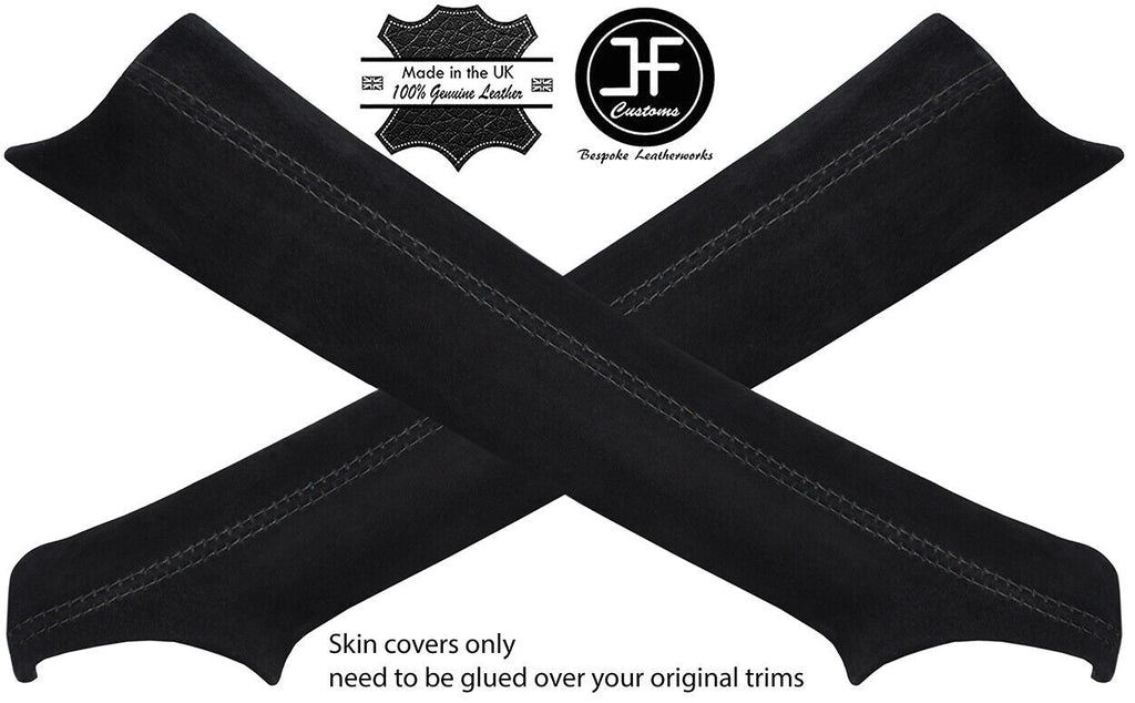 BLACK STITCH 2X A POST PILLAR SUEDE COVERS FITS DODGE VIPER 2003-2010 CUSTOM NEW