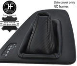 BLACK STITCH CARBON FIBER VINYL AUTOMATIC GEAR GAITER FITS BMW E90 E91 E92 E93