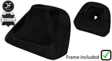 BLACK STITCH SUEDE GEAR GAITER + PLASTIC FRAME FOR PORSCHE CAYMAN 987 2005-2012